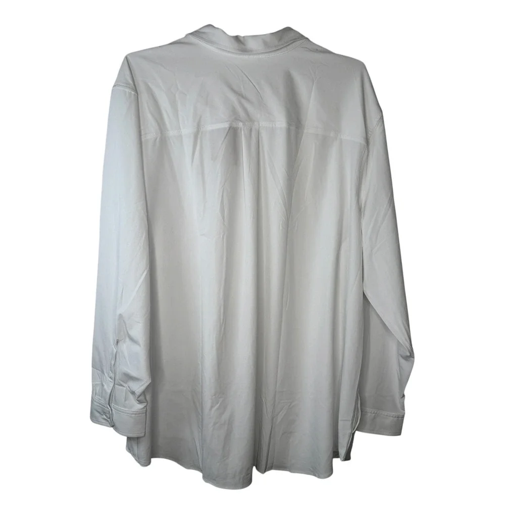 Eddie Bauer Departure 3.0 LS Shirt Snow White UPF 50+ Plus Size‎ 2X 5132